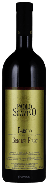 ขวดไวน์ Barolo Bric del Fiasc DOCG (ไวน์แดง)